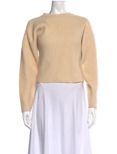 Pre-owned Lvir Wool Crew Neck Sweater In Neutral