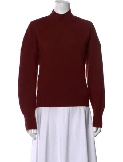 Pre-owned Lvir Wool Mock Neck Sweater In Brown
