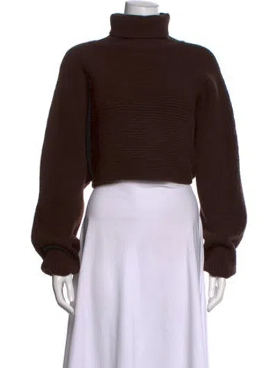 Pre-owned Lvir Wool Turtleneck Sweater In Brown