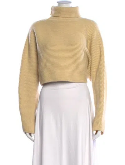 Pre-owned Lvir Wool Turtleneck Sweater In Yellow