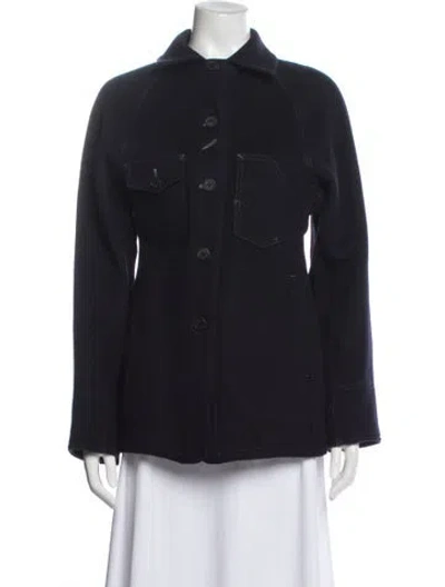 Pre-owned Lvir Wool Utility Jacket In Blue
