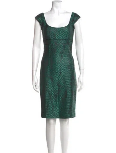 Pre-owned L'wren Scott Animal Print Knee-length Dress In Multi