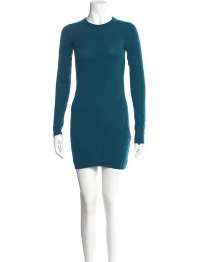 Pre-owned L'wren Scott Cashmere Mini Dress In Blue
