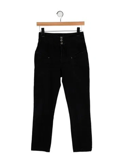 Pre-owned L'wren Scott Mid-rise Skinny Leg Jeans In Black