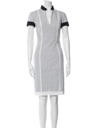 Pre-owned L'wren Scott Polka Dot Print Knee-length Dress In Multi