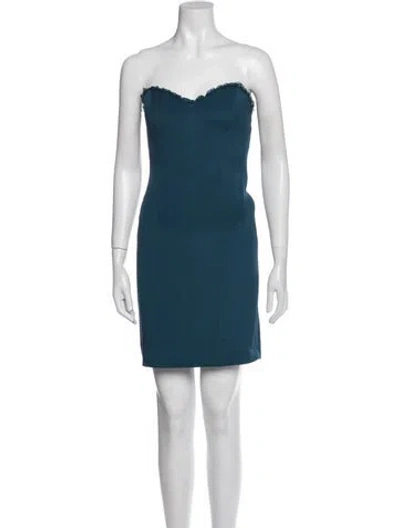 Pre-owned L'wren Scott Silk Mini Dress In Blue
