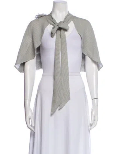Pre-owned L'wren Scott Silk Striped Jacket In Gray