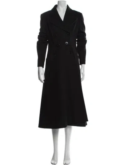 Pre-owned L'wren Scott Wool Trench Coat In Black