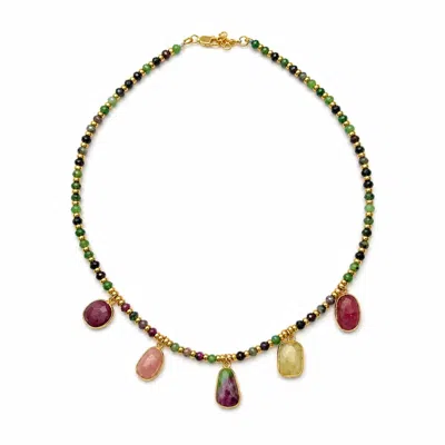 Lya Soul Jewelry Women's Gold Elowen Necklace In Multi