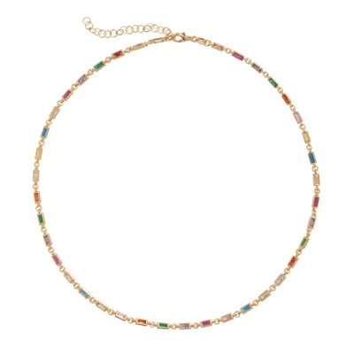 Lya Soul Jewelry Women's Gold Solea Necklace Multicolor