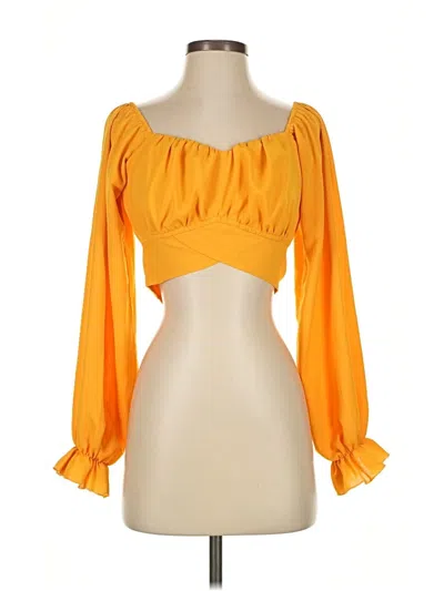 Pre-owned Lyaner 3/4 Sleeve Blouse In Orange