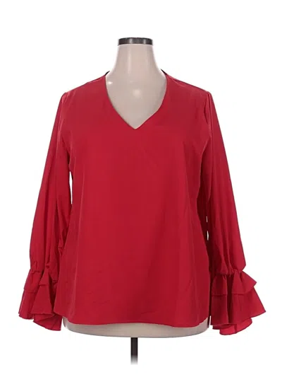 Pre-owned Lyaner 3/4 Sleeve Blouse In Red