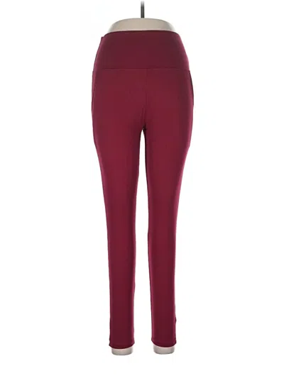 Pre-owned Lyaner Active Pants In Burgundy