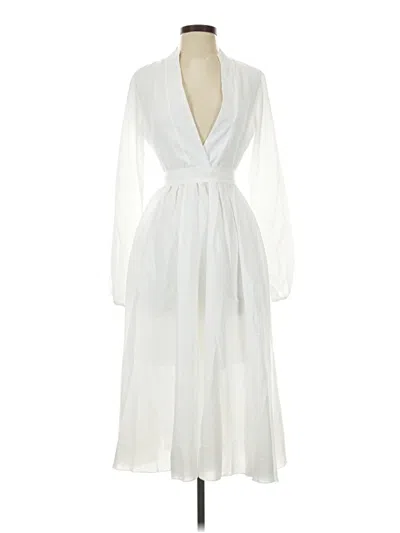 Pre-owned Lyaner Casual Dress In White