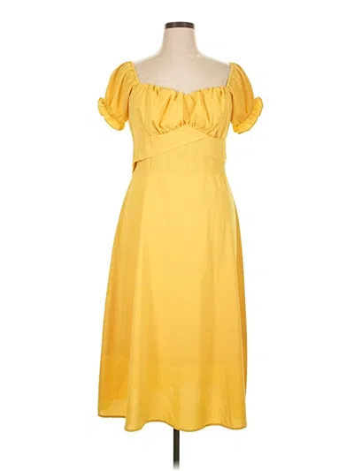 Pre-owned Lyaner Casual Dress In Yellow