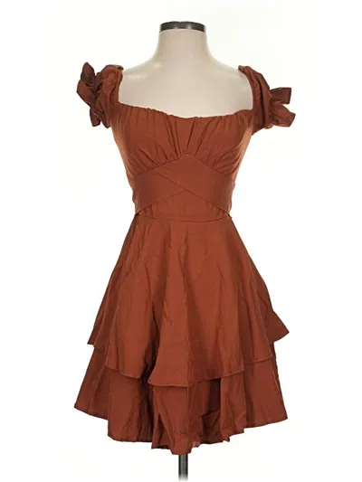 Pre-owned Lyaner Cocktail Dress In Brown