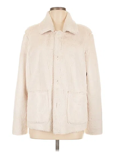 Pre-owned Lyaner Faux Fur Jacket In Ivory