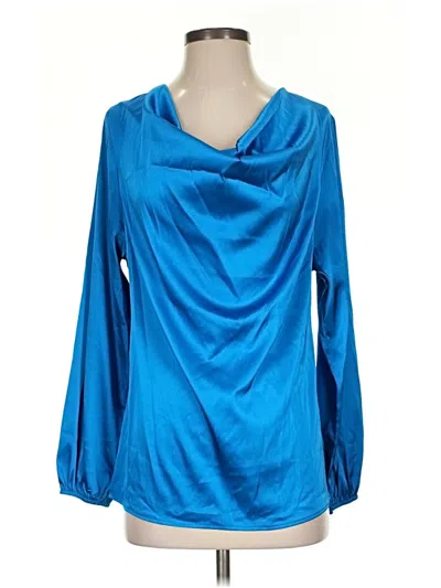 Pre-owned Lyaner Long Sleeve Blouse In Blue