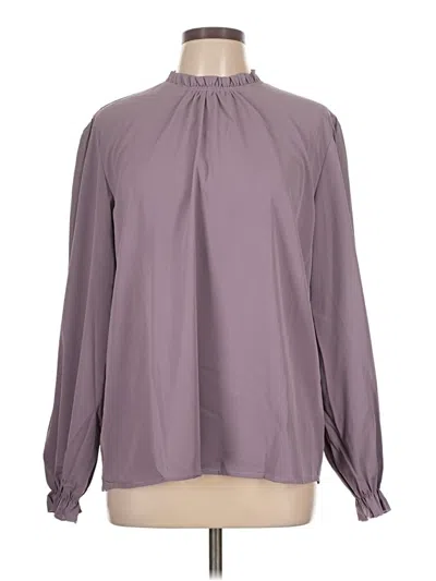 Pre-owned Lyaner Long Sleeve Blouse In Gray