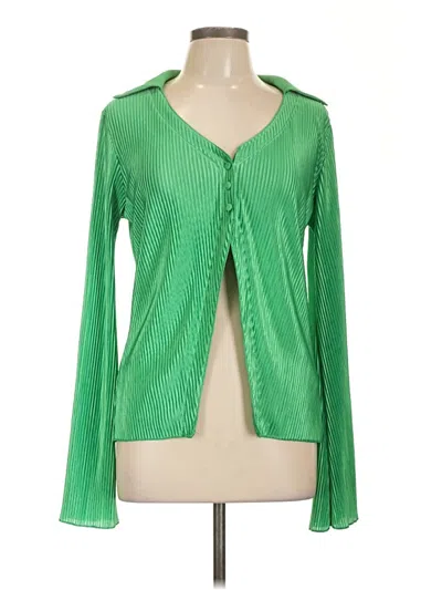 Pre-owned Lyaner Long Sleeve Blouse In Green
