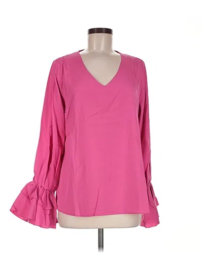 Pre-owned Lyaner Long Sleeve Blouse In Pink