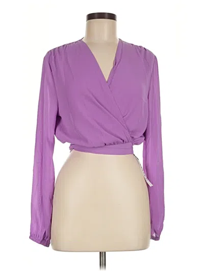 Pre-owned Lyaner Long Sleeve Blouse In Purple