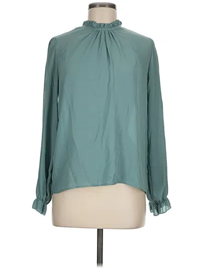 Pre-owned Lyaner Long Sleeve Blouse In Teal