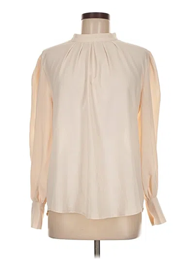 Pre-owned Lyaner Long Sleeve Blouse In White