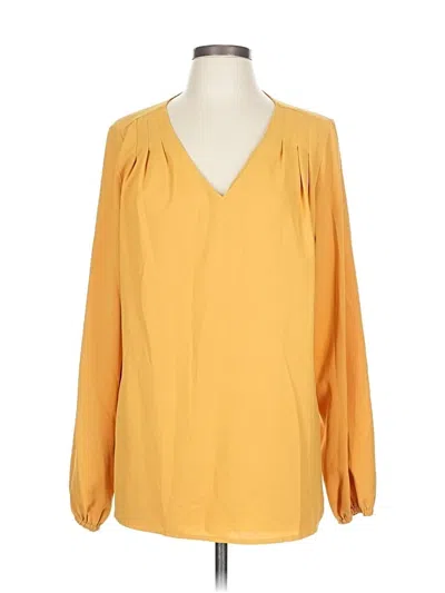 Pre-owned Lyaner Long Sleeve Blouse In Yellow