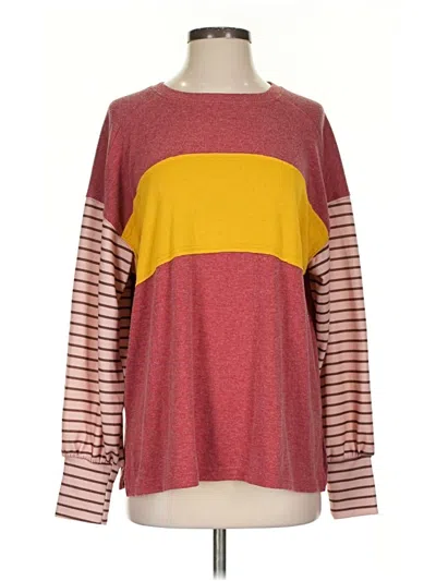 Pre-owned Lyaner Pullover Sweater In Burgundy