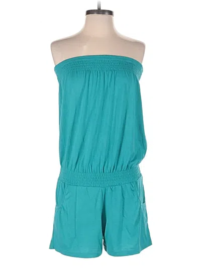 Pre-owned Lyaner Romper In Teal