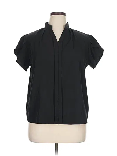 Pre-owned Lyaner Short Sleeve Blouse In Black