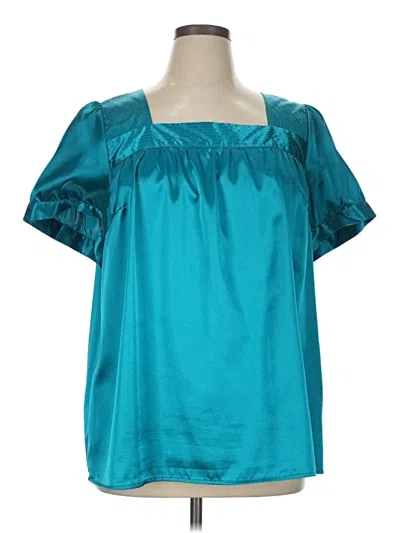 Pre-owned Lyaner Short Sleeve Blouse In Blue