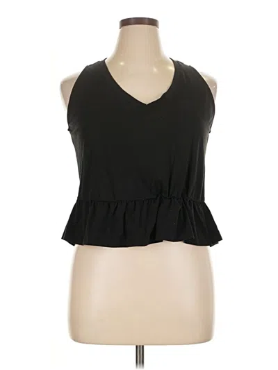 Pre-owned Lyaner Sleeveless Blouse In Black