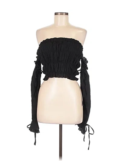 Pre-owned Lyaner Sleeveless Blouse In Black