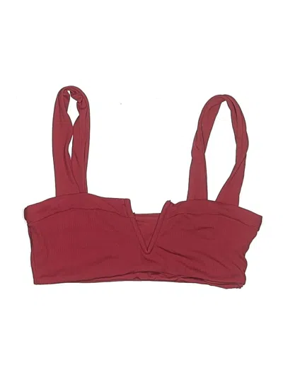 Pre-owned Lyaner Swimsuit Top Burgundy Swimwear