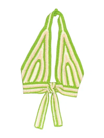 Pre-owned Lyaner Swimsuit Top Green Swimwear