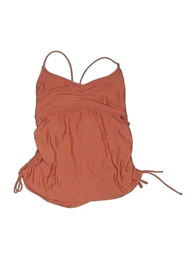 Pre-owned Lyaner Swimsuit Top Pink Solid Pattern Swimwear