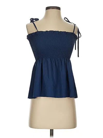 Pre-owned Lyaner Tank Top Blue Strapless Neckline Tops