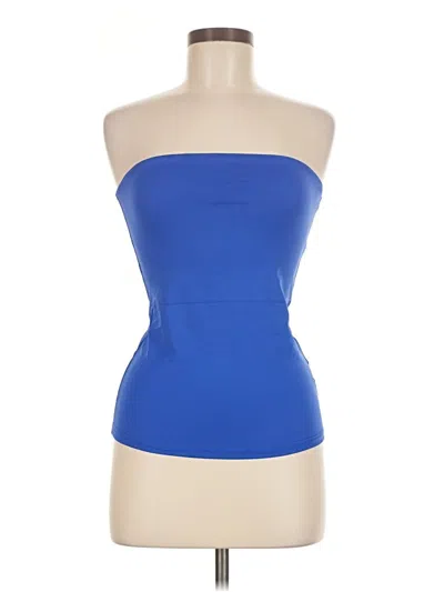 Pre-owned Lyaner Tube Top Blue Strapless Neckline Tops