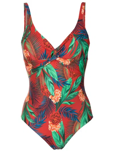 Lygia & Nanny Adriana Floral-print Swimsuit In Red