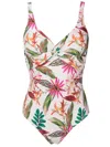 Lygia & Nanny Adriana Floral-print Swimsuit In White