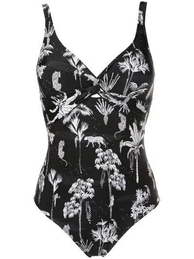 Lygia & Nanny Adriana Graphic-print One-piece In Black