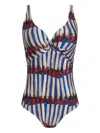 Lygia & Nanny Adriana Striped Swimsuit In Multi