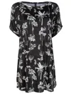 Lygia & Nanny Allat Botanical-print Tunic Dress In Black