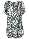 Lygia & Nanny Allat Graphic-print Tunic Dress In Green