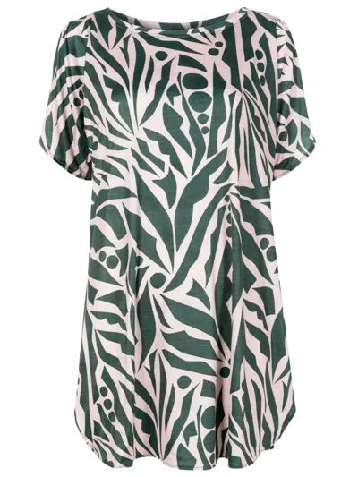 Lygia & Nanny Allat Graphic-print Tunic Dress In Green