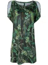 Lygia & Nanny Allat Leaf-print Tunic In Green