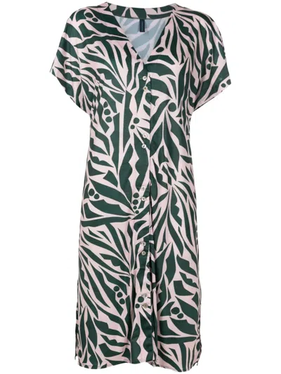 Lygia & Nanny Artemis Graphic-print Midi Dress In Green