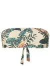 Lygia & Nanny Bajja Graphic-print Bikini Top In Neutrals